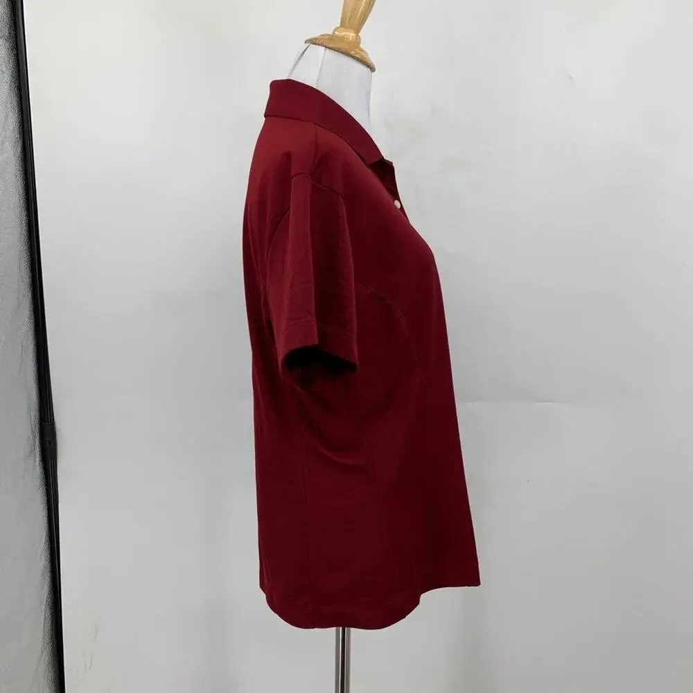 Nike Golf Polo Shirt Womens XL Extra Large Burgundy Arizona State University ASU